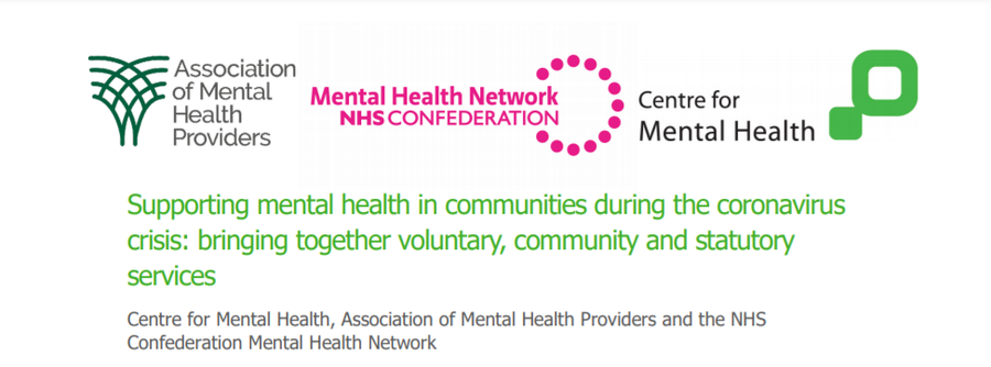 Supporting Mental Health in Communities During Covid-19: Bringing VCSE and Statutory Services Together – cover